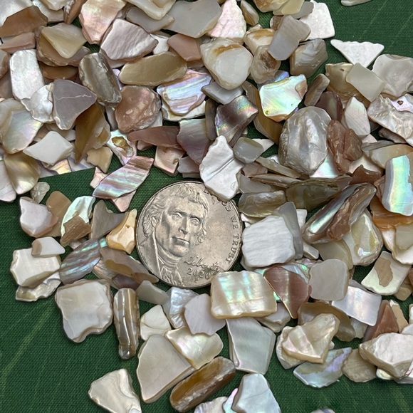 Real Mother of Pearl & Abalone PCs crafting jewelry inlays beads mosaics DIY lot - Picture 16 of 16